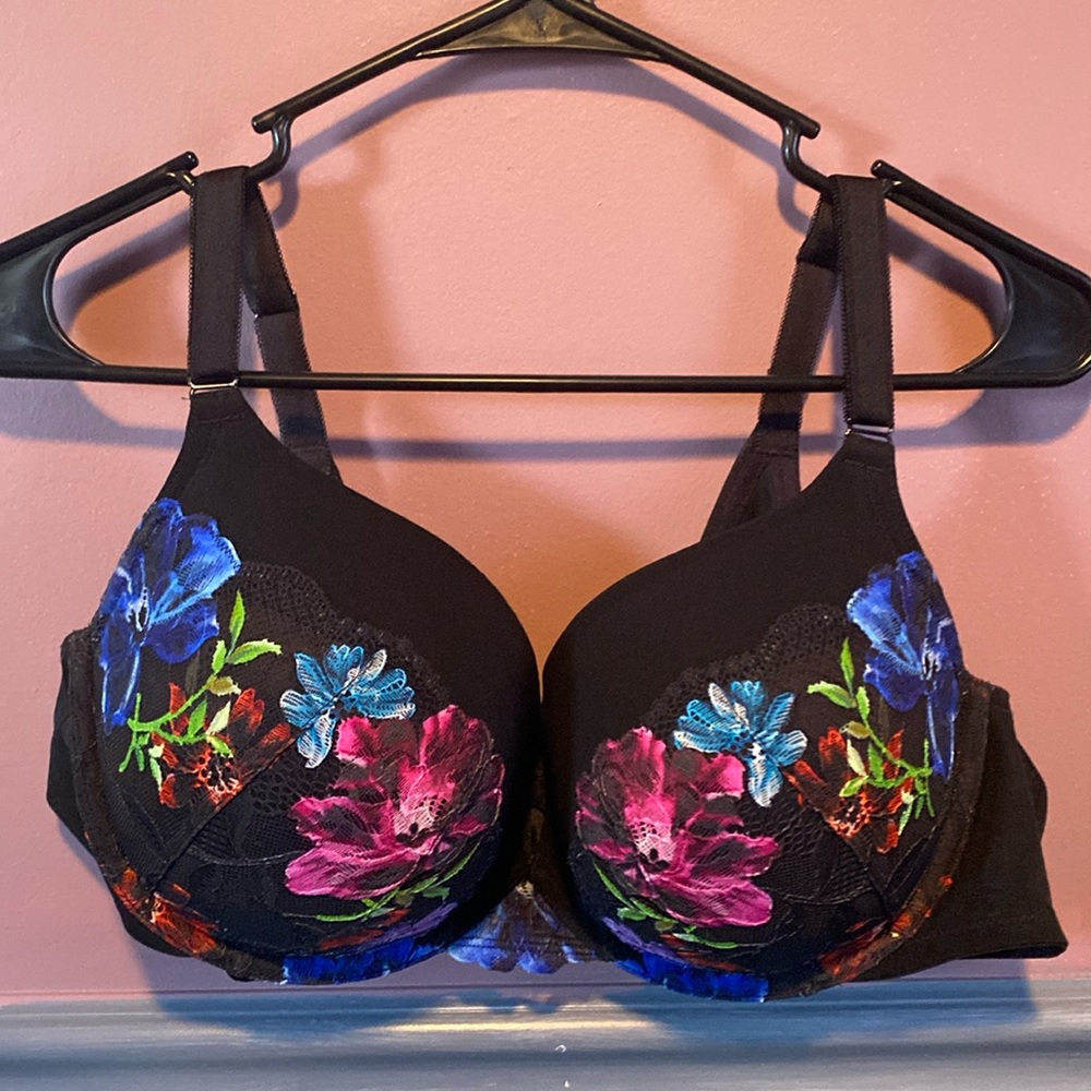 Torrid Floral XO Plunge Push-Up Bra